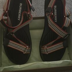 Burberry Webbing Sandal With Micro Sole