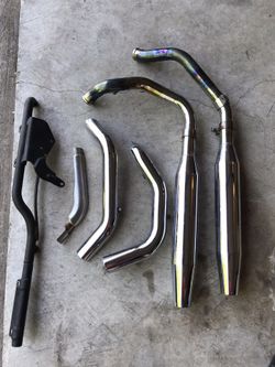 OEM Harley 64842-04 Mufflers/ exhaust complete pipes 883/1200 XL Sportster