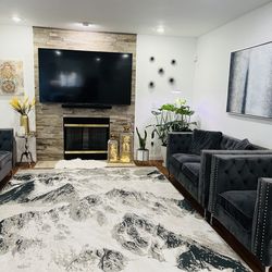 Sofa, love seat and chair