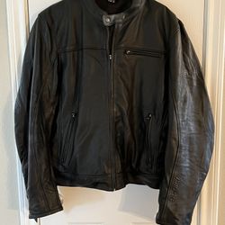 Heavy Duty Leather Motorcycle Jacket 