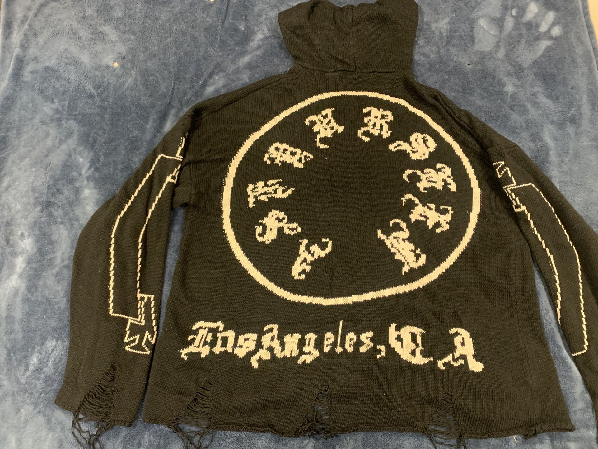Chrome heart Stitched hoody
