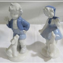 Lladro vintage Boy And Girl Porcelain Figurines West Germany 