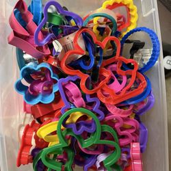 2 Bins Full Of Cookie Cutters 