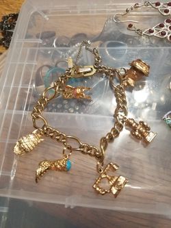 Vintage Monet and Avon Charm Bracelet