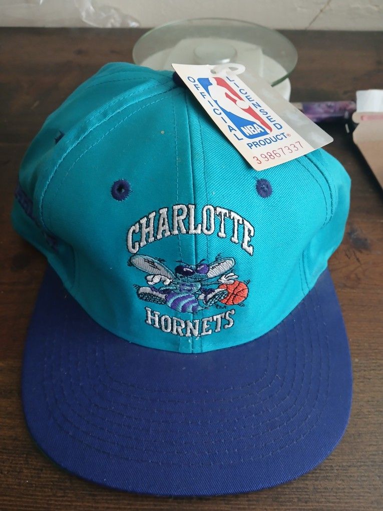New W/Tag VTG 90s Charlotte Hornets Hat Snapback Cap NBA LOGO 7 Read DESCRIPTION