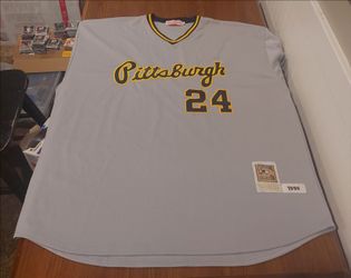Vintage Mitchell & Ness Barry Bonds #24 Pittsburgh Pirates Jersey – USA Made – 4XL MAKE OFFER!