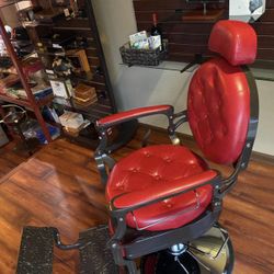 3.9 out of 5 stars (140) OmySalon Vintage Barber Chair Red All Purpose Heavy Duty, Hydraulic Recline Salon Beauty Styling Chair Retro Red, 360 Degree 