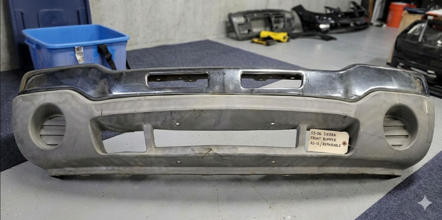 2003-2006 GMC Sierra Front Bumper - Upper Metal Bar & Lower Valance