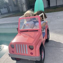 American girl doll camping set with jeep