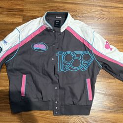 Cotton On Barbie 1959 Beach Vibes Bomber Jacket Varsity Oversized Xs RARE