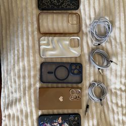 iPhone 13 Pro cases and charging cables