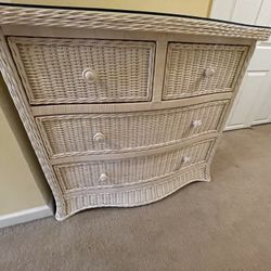 Wicker Dresser 4 Drawers