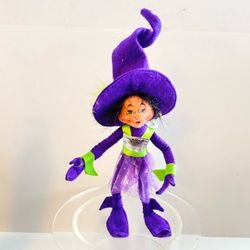 Annalee Witch Purple & Green 2009 Halloween