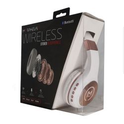 Morpheus 360 Serenity Wireless Bluetooth Stereo Headphones - White/Rose Gold