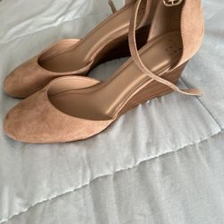 Suede Wedge Sandal 