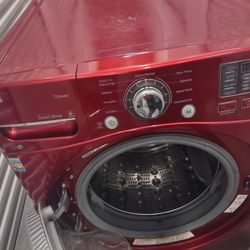 LG stainless steel front-loading washing machine.Heavy duty works good 30 day.Warranty delivery available for a little bit extra