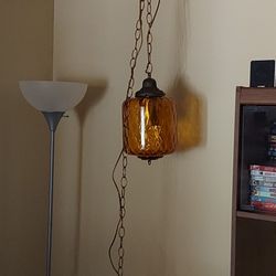 Vintage 9"x9" Globe Hanging Lamp