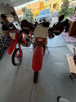 Honda Dual-Sport Dirt Bike with Moose Racing Hand Guards
