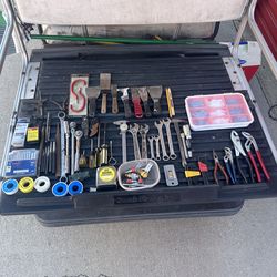 Tool Bundle Lot w/ Wrenches, Hammers, Saws + 2 Coolers