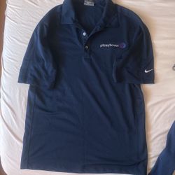 Nike Golf Dry-fit Pitney Bowes Polo And Long Sleeve XS One Time Use 