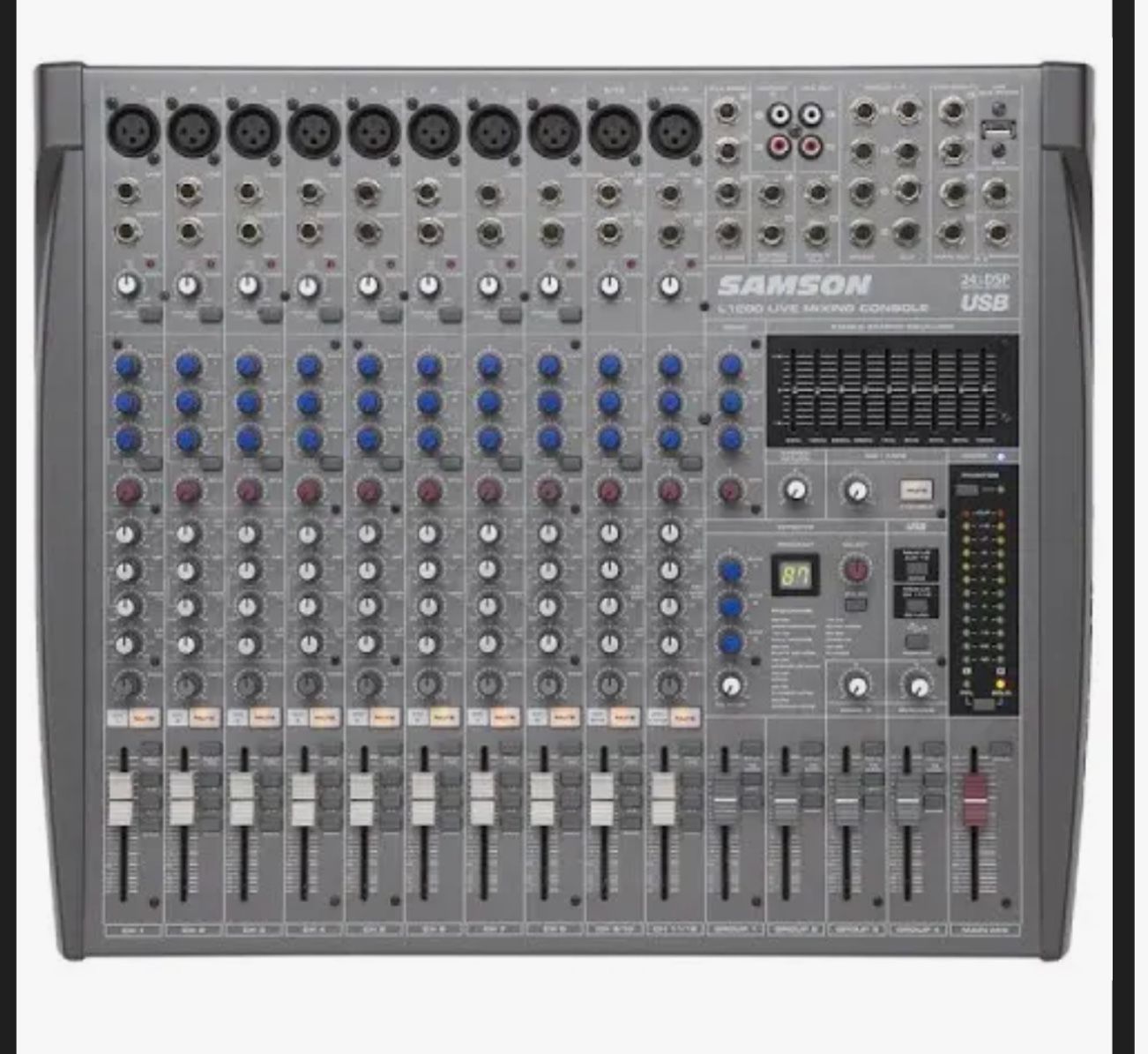 Samson L1200 Mixing Board - 12 Channel Live Mixer