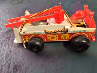 Vintage Toy Fisher Price Fire truck 
