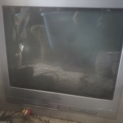 TOSHIBA 20" Flat CRT TV DVD VCR VHS Combo Retro Gaming No Remote 