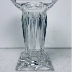 PartyLite Quad Prism Pedestal Fine 24% Lead Crystal Pillar Candle Holder