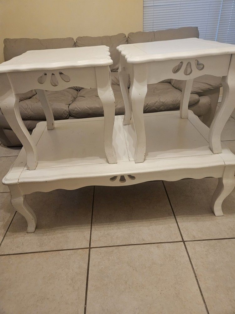 Coffee Table And Two Endtables