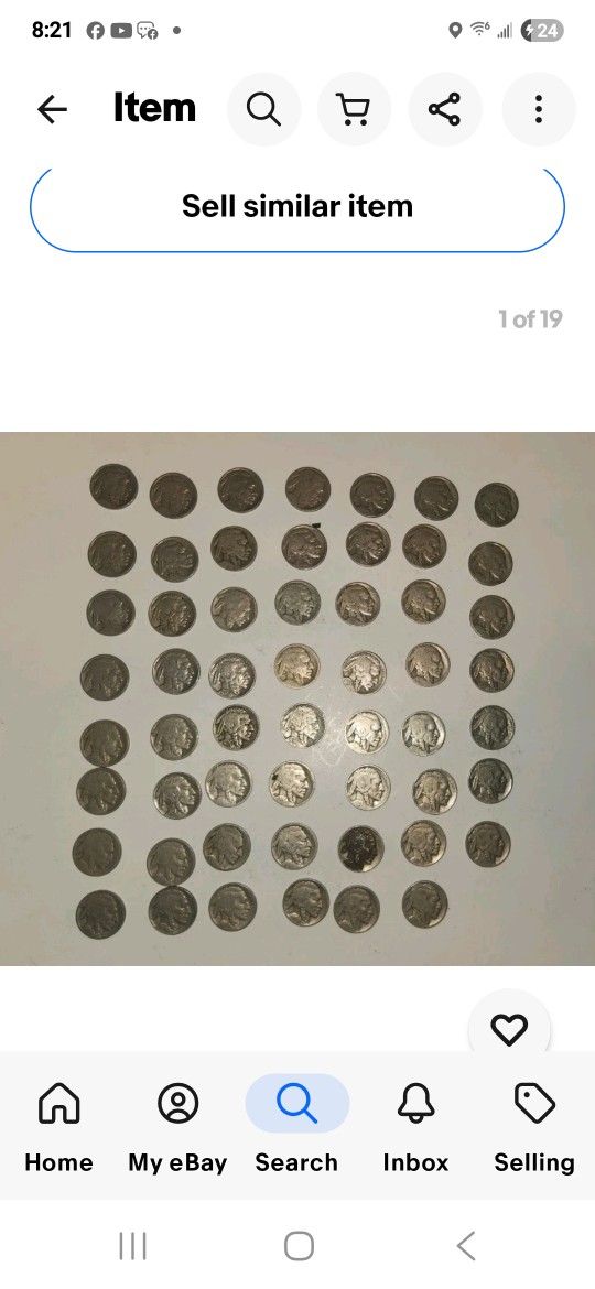 Buffalo Nickels Roll Lot of 55 Buffalo Nickels 1(contact info removed) FULL Dates and No Dates