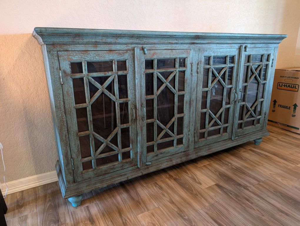 Turquoise Buffet Cabinet