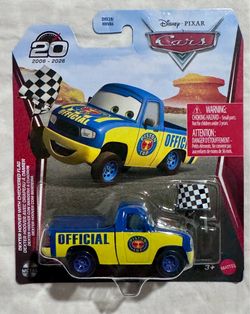 Disney Pixar Cars 20th Anniversary Dexter Hoover with Checkered Flag