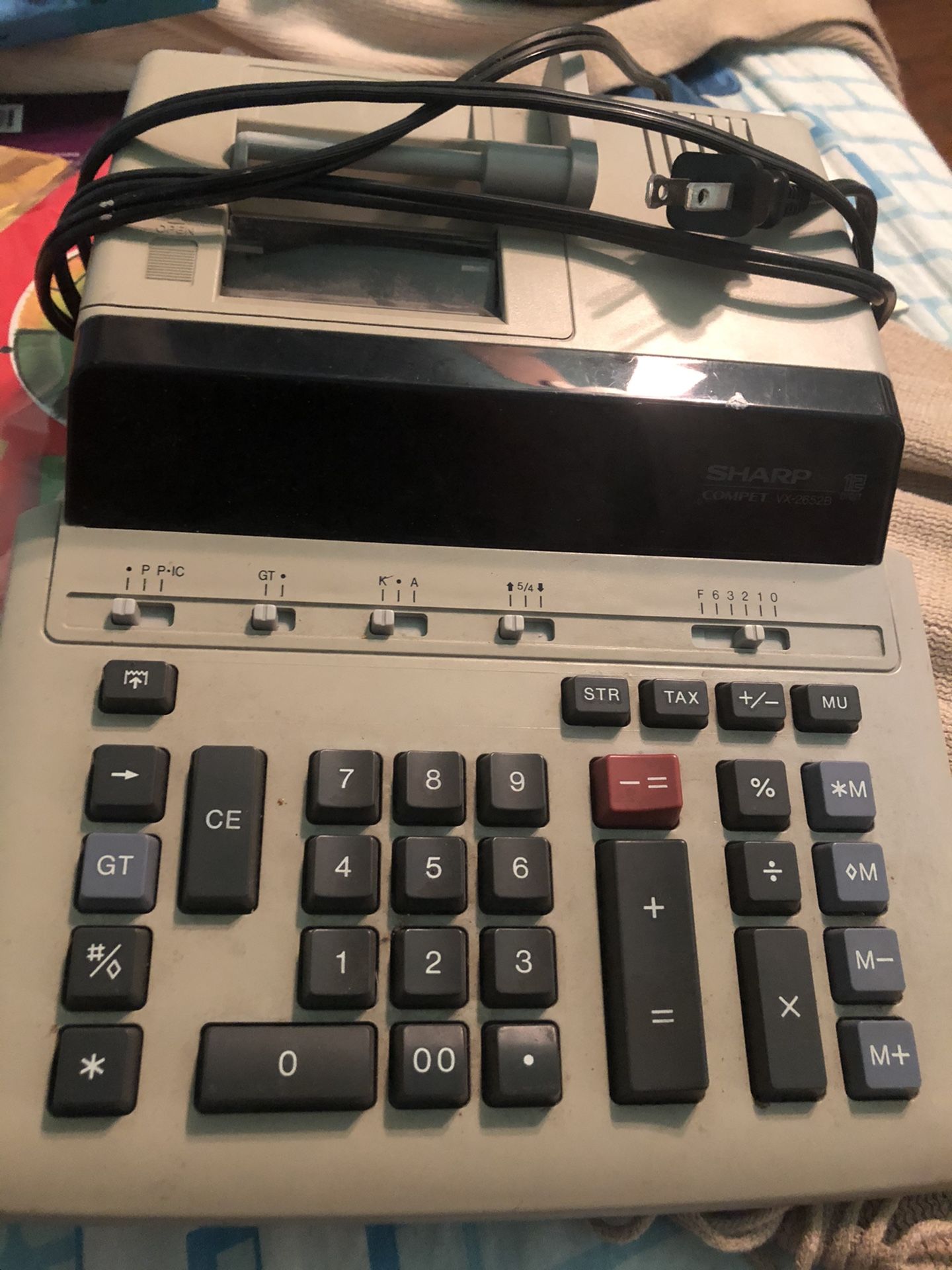 Sharp compet printer calculator