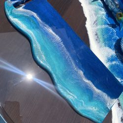 Resin Ocean Cheese Charcuterie Boards 
