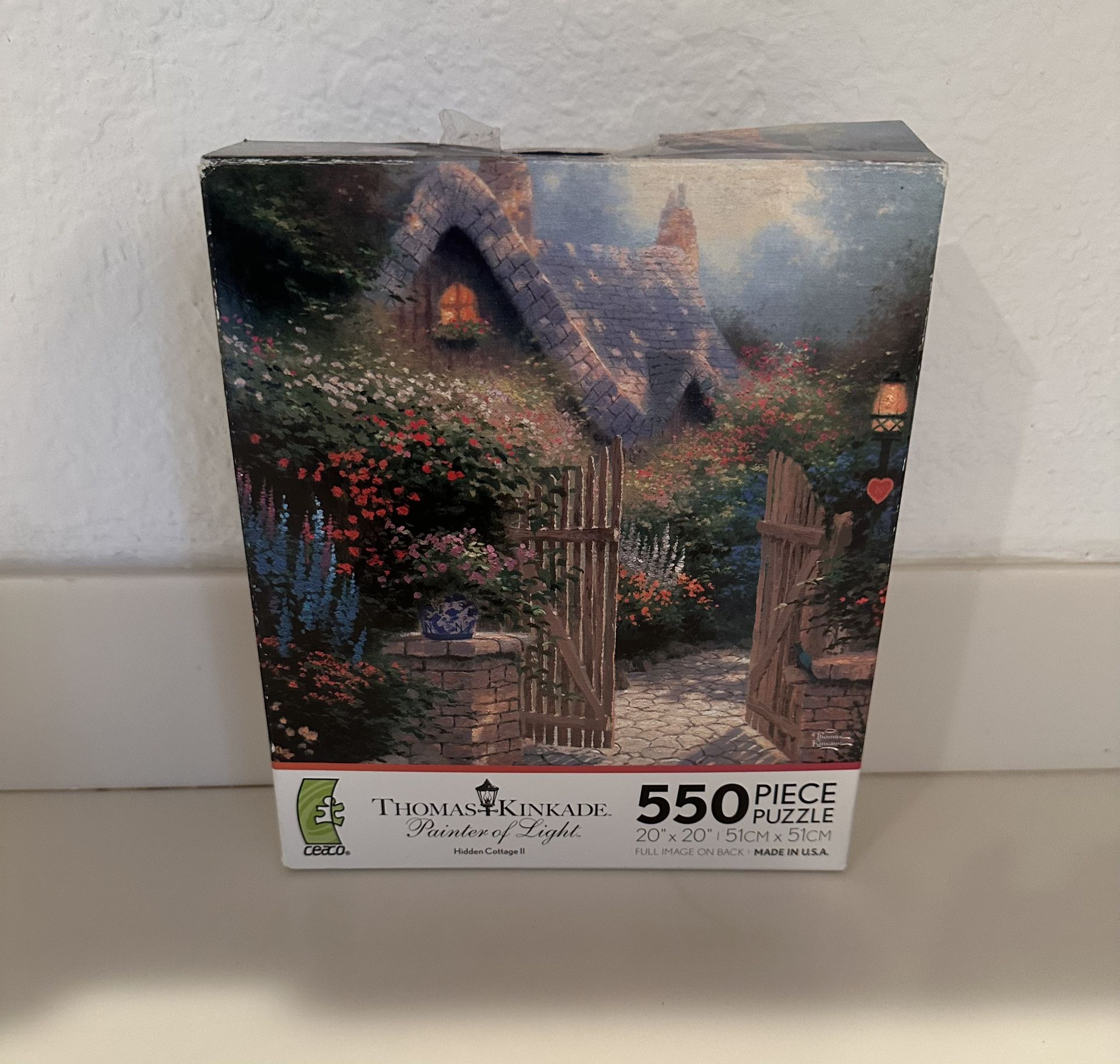 Thomas Kinkade Painter of Light 550 pc puzzle 20”x20”