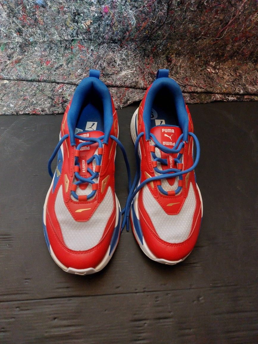 Puma RS-Fast RWB Red White Blue Lifestyle Sneaker Shoe 388343 01 Men's Size 9