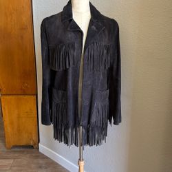 Vintage Suede Fringe Jacket 