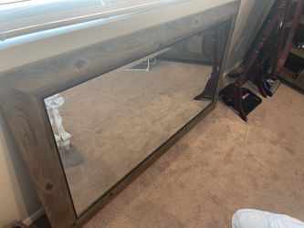 Large Wooden Mirror