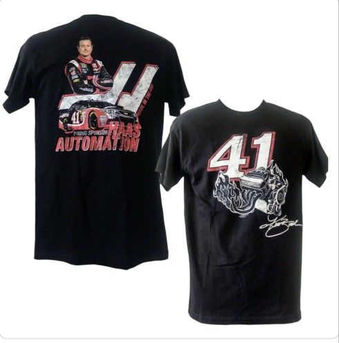 NASCAR Mens SZ M T Shirt Kurt Busch #41 Stewart Haas Automation Chevrolet NWOT
