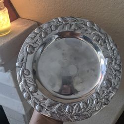Pewter wine bottle coaster 
