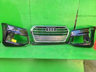 FRONT BUMPER COVER RH LH AND GRILLE Q5 AUDI Q5 2018 2019 2020 2021 2022. OEM
