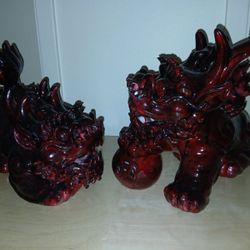 Glass Chinese Statues 