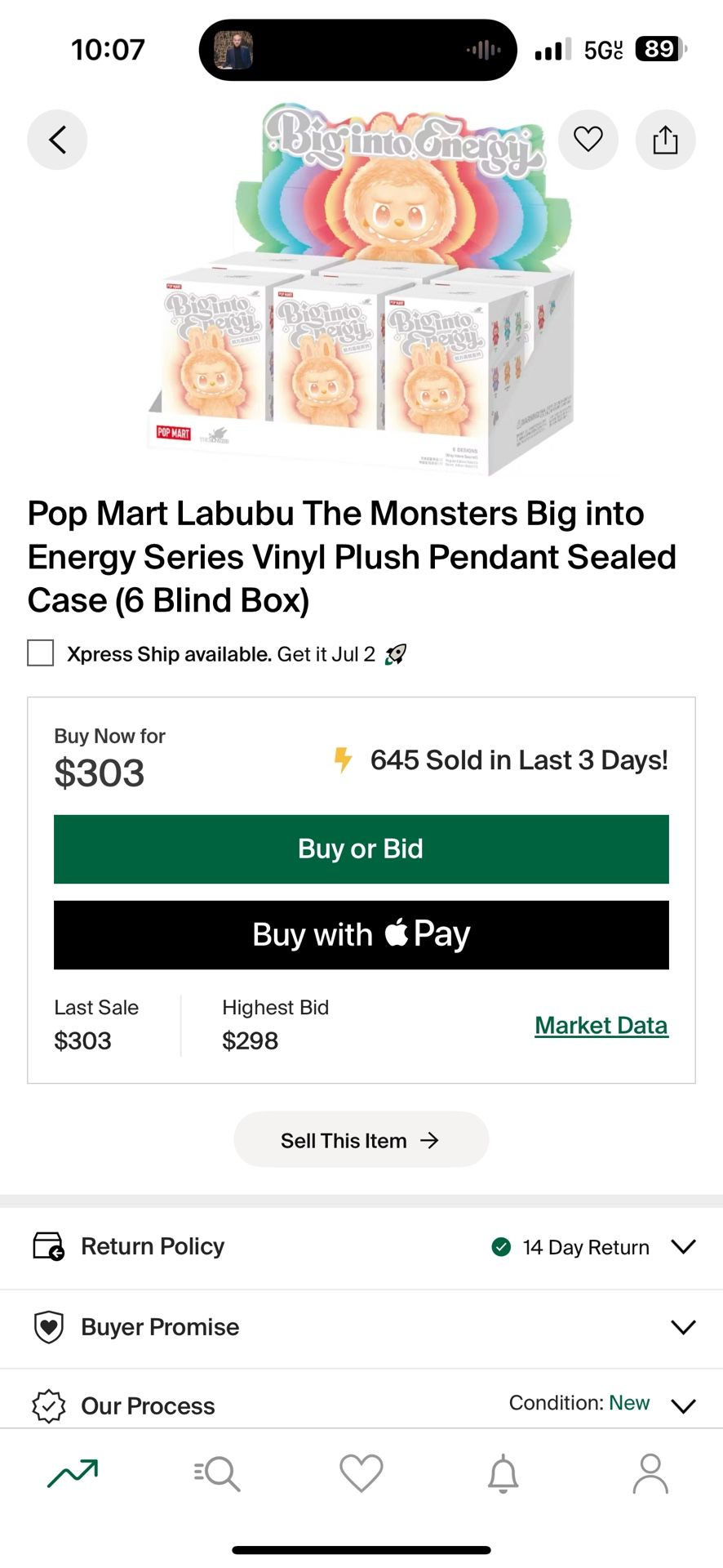 Pop Mart Labubu The Monsters Big into Energy Series Vinyl Plush Pendant Sealed Case (6 Blind Box)