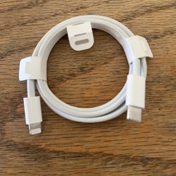 New White USB-C To Lightning Apple Charger 