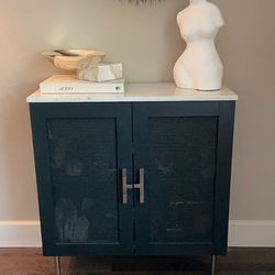 Black Cabinet with marble top