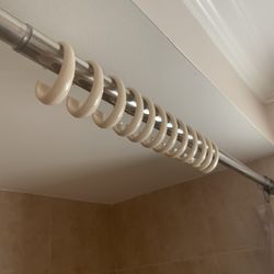 Shower Curtain Hooks (Beige Color)