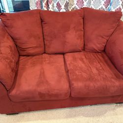 Two Red Couch Set