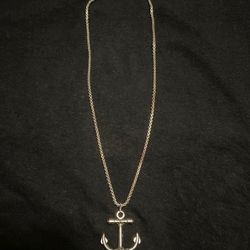 Silver Anchor Chain Necklace
