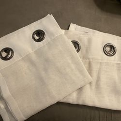 Threshold Sheer White Curtains