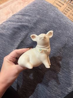Lennox Ceramic Pig Figurine with Floral Detail